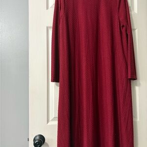 Dainty Jewells Burgundy Long Sleeve Dress